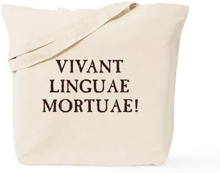 CafePress Long Live Dead Languages - Bolsa de lona natural bolsa de compras