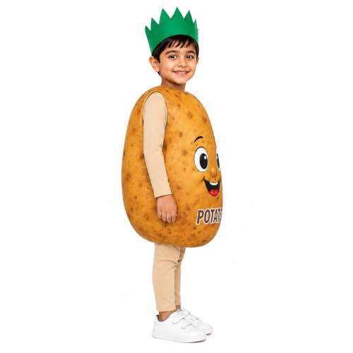 Image of Raj Costume Kids Fruit & Vegetable Fancy Dress Costume | Soft Felt Fruit and Vegetable Cutout Costume for Boys & Girls | School Annual Function