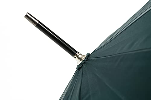 Travel Umbrella, Real Wood Handle Classic Golf Umbrella Windproof Auto Open Rainproof Cane Stick Umbrellas (Green) #TOP3