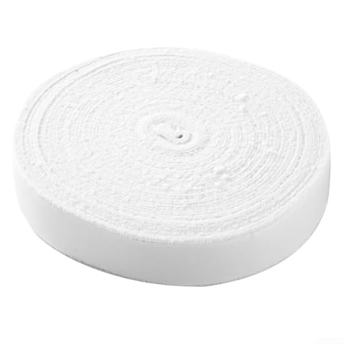 Cinta de agarre de toalla de 10 m para raquetas, microfibra suave y transpirable, ideal para deportes de tenis y bádminton (blanco)