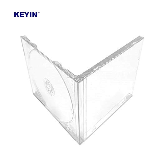 KEYIN Standard Clear CD Jewel Case - Premium, 10 Pack
