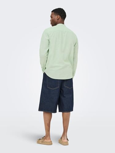 Only & Sons Male Hemd ONSCAIDEN Leinen Hemd 5