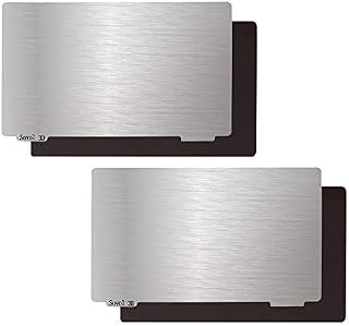 Sovol Flexible Steel Build Plate 2 Pack with Magnetic Sheet Sticker for Anycubic Photon Mono X Photon Mono X 6K Photon M3 Plus Smart Kumitsu KL9 SLA 3D Printer, 202 x 128 mm