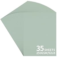 35 Blätter Salbei-Grünes Kartonpapier A4-250GSM/92LB Morandi-Dickes Kartonpapier Für Kartenherstellung, Handwerk, Scrapbook, Weihnachten UAP30SG35