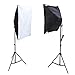 Bewinner Softbox Kit di Illuminazione per Fotografia, 27.6x19.7in Multifunzionale E27 5700K Kit di Illuminazione Softbox Continua per Speedlite Studio Flash Monolight, Fotografia di Ritratto(EU)