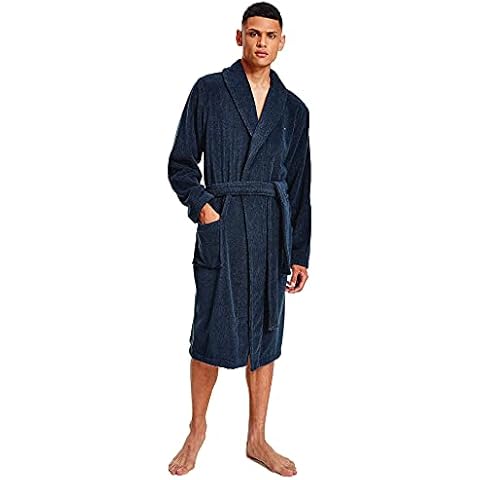 Tommy Hilfiger Men's Bathrobe in Navy Blazer Cover