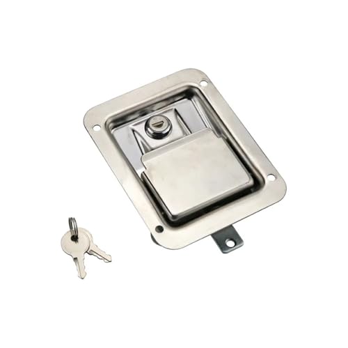 Serrure plate à trois points en acier inoxydable pour armoire - 4