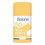BIOLANE   Stick Solaire Bébé SPF 50   Protection Visage et Corps   Haute Protection Contre UVA et UVB   Peaux Sensibles   Résistant à l'eau   Texture invisible