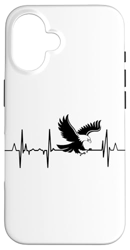 Falconry Heart Line Falcon Lover Heart Rate Carcasa para iPhone 16