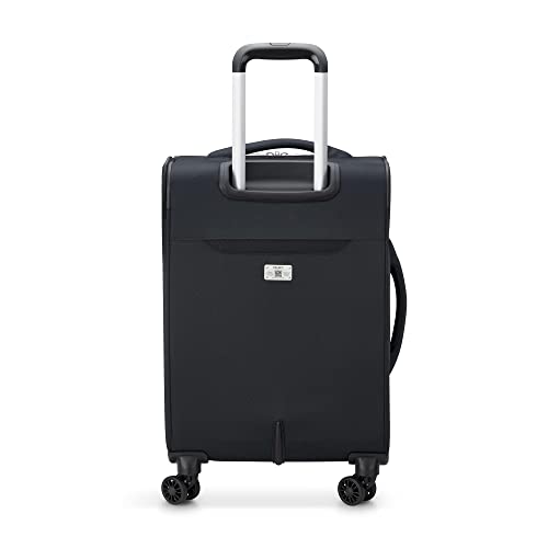 DELSEY PARIS Sky Max 2.0 Softside Expandable Luggage with Spinner Wheels, Black, 2-Piece Set (21/Duffle)