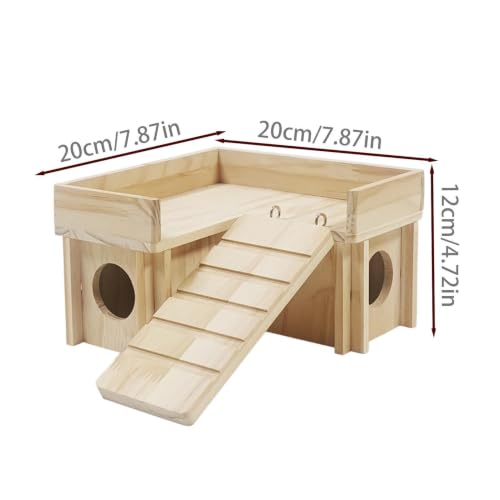 Escondite de madera con rampa de escalada para geco 6