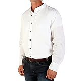 The Celtic Ranch Traditional Irish Grandfather Collarless Shirt, Men’s 100% Linen Long-Sleeve Dress Shirt (White, 3X-Large)