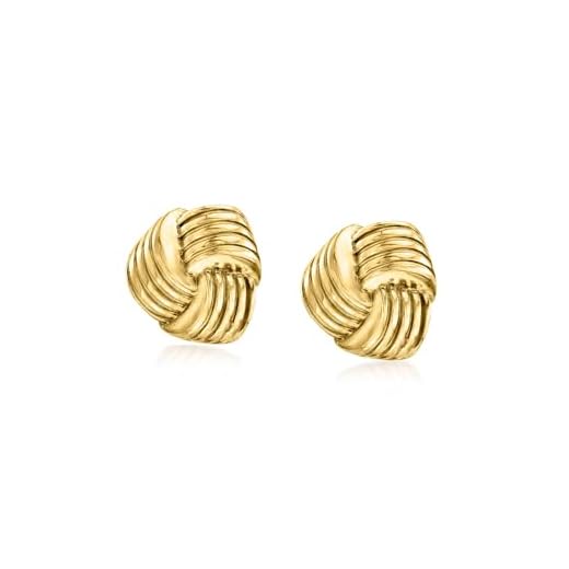 Ross-Simons Italian 14kt Yellow Gold Puffed Knot Clip-On Earrings