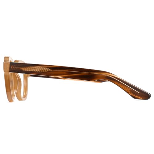 Image of Cyxus Blue Light Glasses Fashion Round Computer Blue Ray Blocking Glasses Tr90 Frame Anti Glare Strain For Men Women 8553