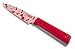Kuhn Rikon 20196 Colori+ Rüstmesser/Gemüsemesser Love Kirsche, rot, bedrucktes Edelstahlmesser, Stainless Steel