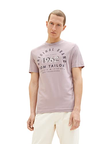Preisvergleich Produktbild TOM TAILOR Herren T-Shirt mit Print aus Baumwolle