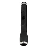 BQLZR 12.4x1.5cm Woodwind Piccolo Head Joint Mouthpiece for Piccolo Replacement Black