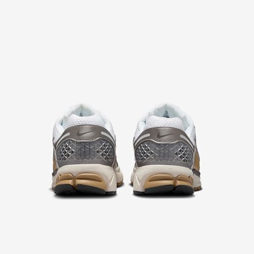 Image of Nike Zoom Vomero 5 Men's Shoes (Metallic Pewter /Parachute Beige /White /Medium Ash) Size 6