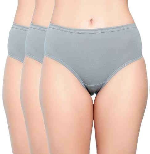 Image of Shasmi Women's Super Combed Cotton Mid Low High Rise Coverage Hipster Full Briefs Breathable with Concealed Waistband Ladies Underwear Panties (Hipster 8901)