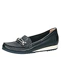 Decksohle aus echtem Leder CAPRICE Damen 9-9-24212-24 840 Slipper Removable Sock, Cap BlueOxygen