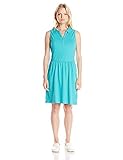 Dockers Women's Sleeveless Solid Pique Collar Dress