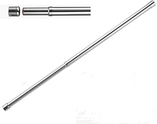 25mm Extendable Wardrobe Rail Tube Rod with End Sockets57 97cm Stainless Steel (57cm to 97cm)
