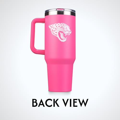 Image of The Memory Company Officially Licensed NFL - Jacksonville Jaguars 40oz Pink Game Day Tumbler with Team Logo