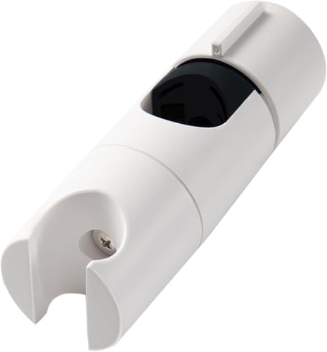 OFFO Supporto Regolabile per Soffione/Doccino Doccia - Diametro 19-25 mm, Design Scorrevole per Bagno, Bianco