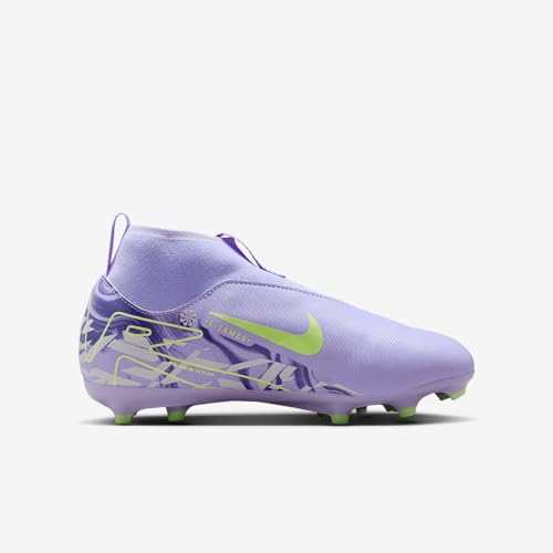 Nike United Jr. Mercurial Superfly 10 Academy Big Kids' MG High-Top Soccer Cleats (Purple Agate/Barely Volt)3