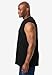 KingSize Men's Big & Tall Shrink-Less Lightweight Muscle T-Shirt - L, Black