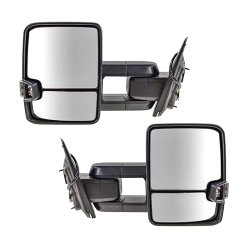 XIOUMAAN Towing Mirror Manual Signal Marker Spotlight Oat Chrome 4pcs for Chevy for Silverado 1500 Base 14 16 & High Country/LT/LTZ/WT 14-16 & LS/SSV 15-16 Plastic Front Left Right