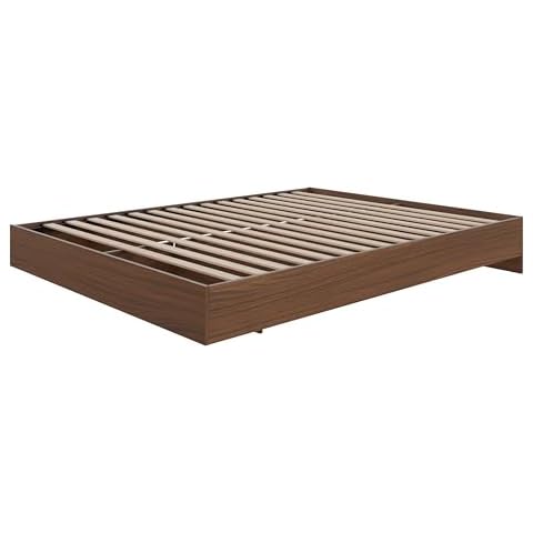 Nexera 345431 Platform Bed Frame, Full|Walnut Cover