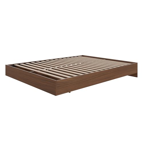Nexera Alibi Queen Size Platform Bed, Walnut