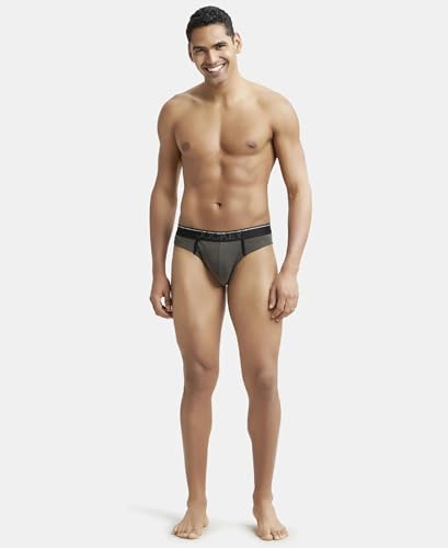 Image of Jockey 8044 Men's Super Combed Cotton Rib Solid Brief with Ultrasoft Waistband