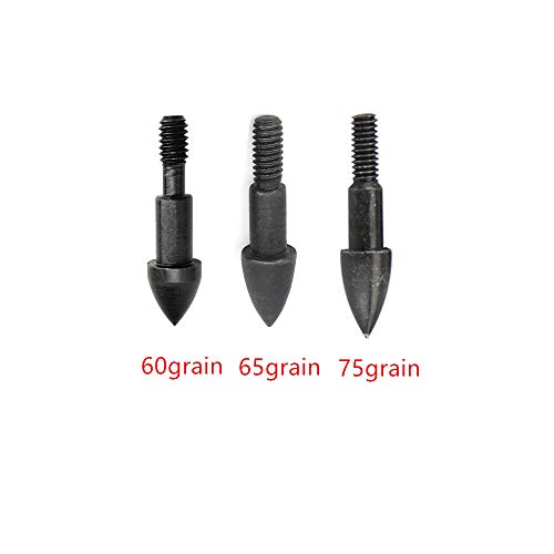 MILAEM 24 Pack Archery Bullet Points 60/65/75 Grain Field Points Srcew in Broadheads Targeting Practicing Hunting (75 Grain) - Thumbnail 2