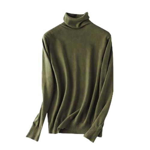 Image of Polos Neck Jumpers for Women Knitted Jumpers Lightweight Plain Turtleneck Sweater Solid Color Knit Tunic Tops Long Sleeve Soft Basic Pullover Ribbed Cuffs Knitwear Ladies Cowl Roll Neck Jumper