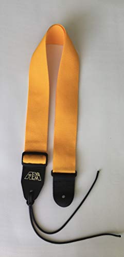 Guitar Strap Gold Nylon Fits All Acoustics Electrics Bass And Mandolins Made In Usa #TOP23
