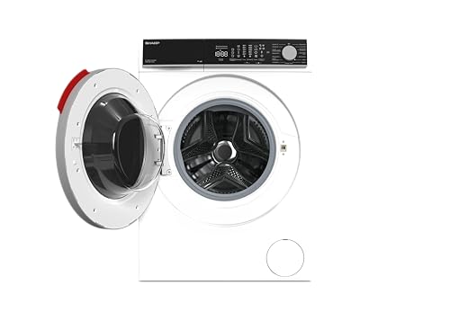 SHARP ES-WNFL914CWDA-DE Waschmaschine 9kg, 1400 U/min, Energieklasse A (-20%), Inverter-Motor, AquaStop, AllergySmart, LED Touch Display, WLAN, 15 Programme, Weiß