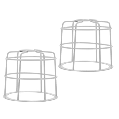 Yardwe Cage de Protection en Fil de Fer 2 Pièces pour Lampe de Signalisation Scolaire, Garde Anti- Résistante, Protecteur Remplaçant pour Ampoule Industrielle, Usage Plafond, Métallique