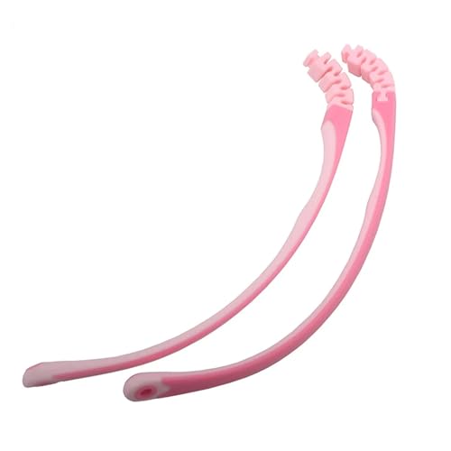 Genérico 1 par de patillas de silicona for gafas infantiles, repuesto y accesorios de reparación KF002(Pink)