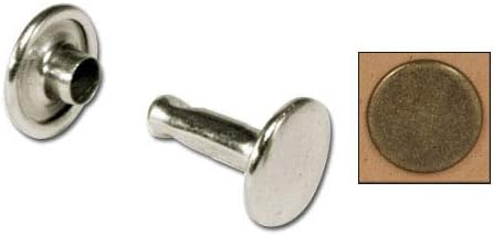Tandy Leather Double Cap Rivets Medium Antique Brass Plate 100/pk 1373-15