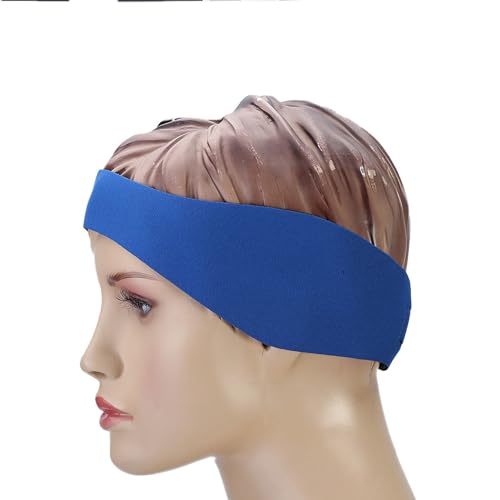 Swimming Headband for Kids and Adults, Adjustable Neoprene Elastic Hairband Ear Protection Water Gear Ear Head Wrap for Swimming, Diving, Yoga (L)