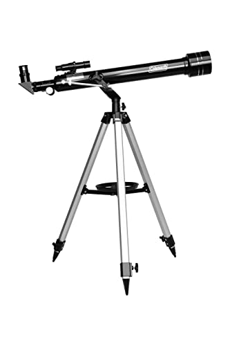 Image of Coleman 700mm x 60mm Refractor Telescope (35x-525x) Kit with Heavy-Duty Carrying Case - Metallic Charcoal Gray