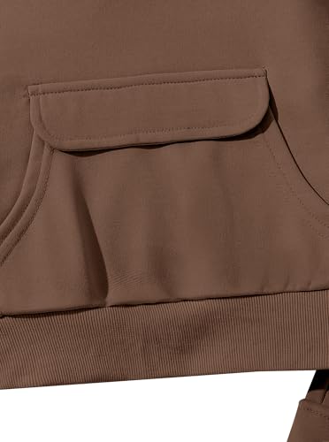 Hilinker Girl 2 Piece Outfits Long Sleeve Hoodie and Cargo Pants Set Sweatsuit Kids Toddler Clothes4