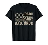 Dada Daddy Dad Bruh Camo USA Flag Father's Day Camourflage T-Shirt