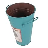 Abaodam 1 Stück Blumeneimer aus Zinn im Retro-Stil im Freien Außenanlage klein drinnen Glaswaren blumentopf Pflanzen Eimer Schmuck Retro-Eimer-Schmuck Eisen Violett