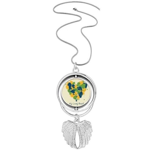 Collier ailes d'ange du Brésil pendentif rotatif cadeau anniversaire idéal