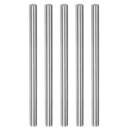 sourcing map 5 Stück Runde Stäbe 6,2 mm x 100 mm Hochgeschwindigkeitsstahl (HSS) Drehbankstange DIY Handwerkszeug zum Drehen, Fräsen, Bohren und Gewindeschneiden