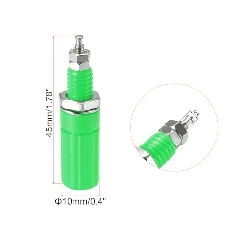 5 Piezas Terminal Binding Post Verde 3mm Banana Plug miniatura 2