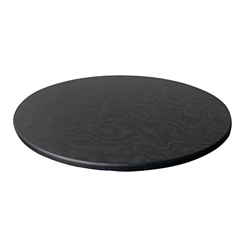 DASNTERED Protection de nappe de table facile à nettoyer, nappe ronde facile à nettoyer, bord élastique de cuisine, protection imperméable solide pour fête (noir, taille : 90 cm)
